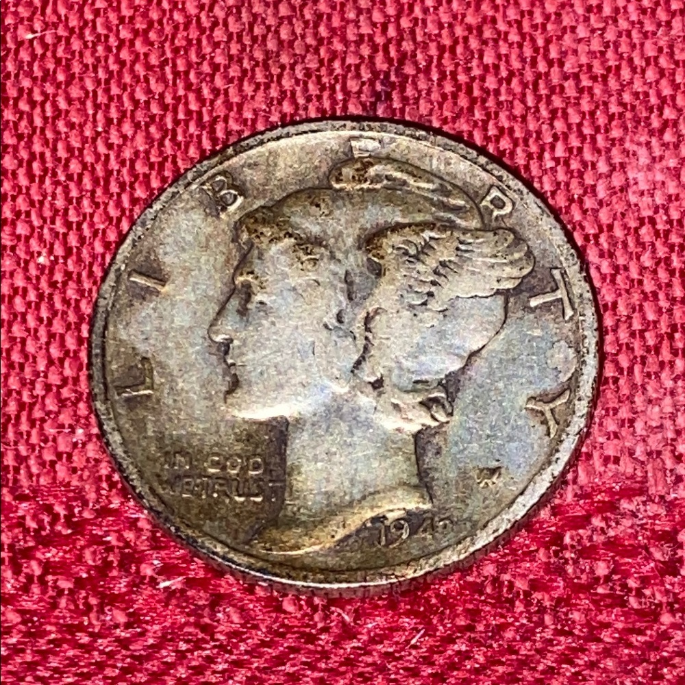 Vintage 1944 S Mercury Dime Coin 90% Silver